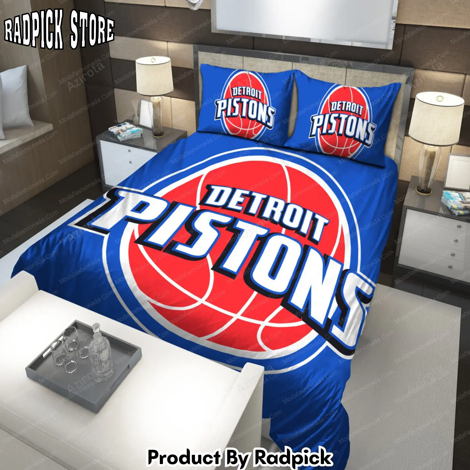 Radpick logo detroit pistons 224 bedding sets rp3279017
